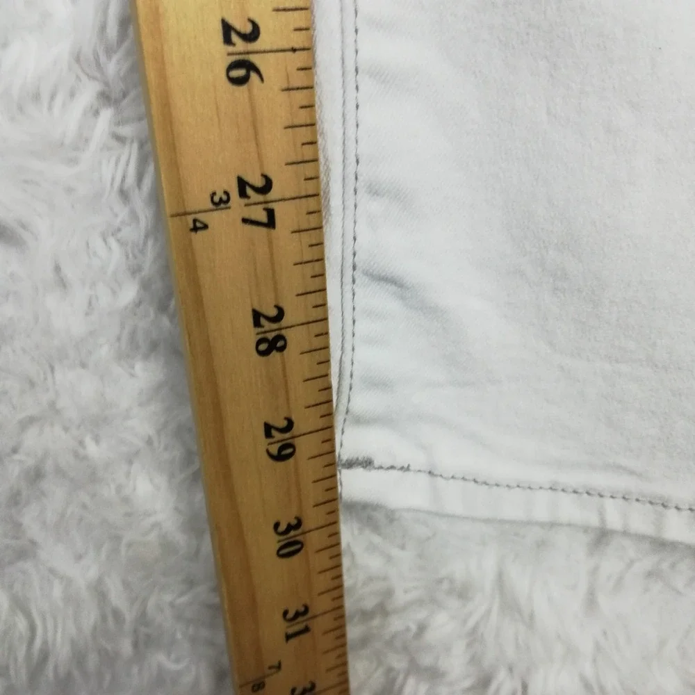 True Religion Mens Jeans Geno Slim Straight Optic White Denim Single Needle 32